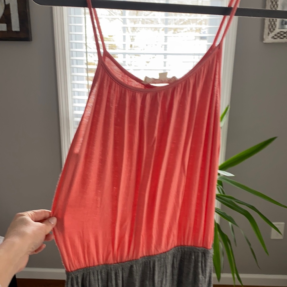 Pink and Grey Maxi dress